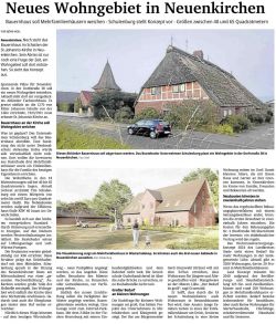 Altländer Tageblatt: "Neues Wohngebiet in Neuenkirchen"